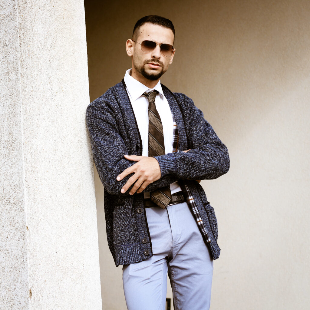 Cardigan Lungo Stampato Per Uomo - Comodo E Trendy, Perfetto Per Il Look Casual Di Tutti I Giorni